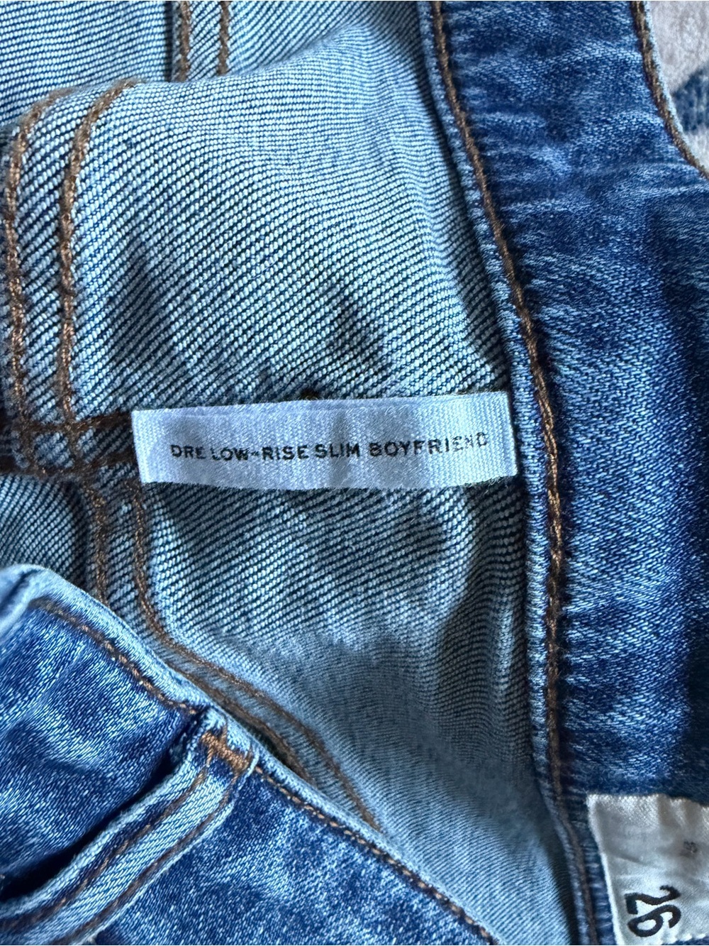 rag & bone Medium Blue Low-Rise Boyfriend Jeans - Picture 6 of 6